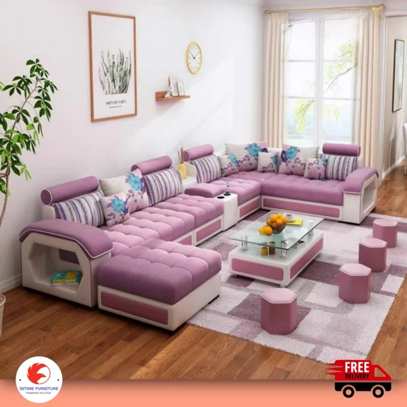 Sofa L leater U Jumbo - Sofa modern dan minimalis