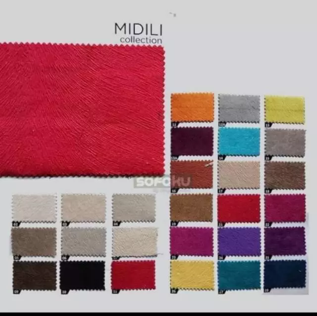 Sofa 3 seater+1puff kotak+2puff kecil sofa kursi tamu minimalis
