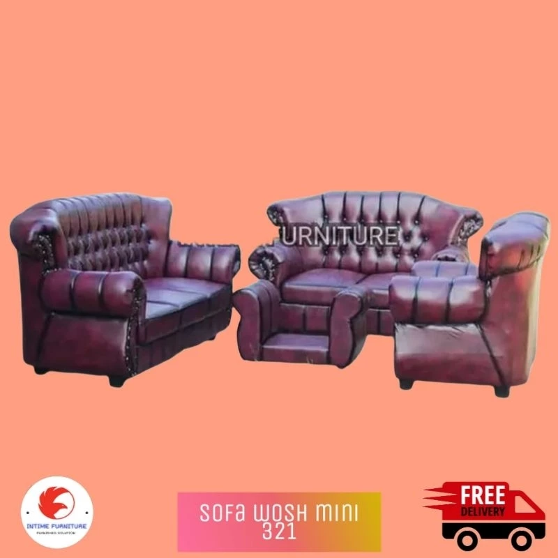 Sofa wosh jaguar 321 mini-sofa kursi tamu-sofa kecil 321+meja kaca