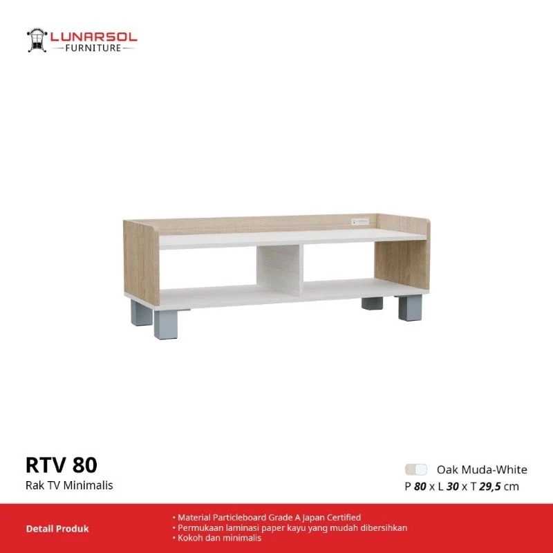 LUNARSOL RTV 80 120 MEJA TV RAK TV MINIMALIS RTV 80