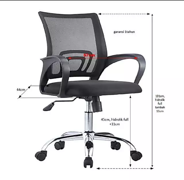 Kursi kantor Kursi staff Kursi jaring HIDROLIK