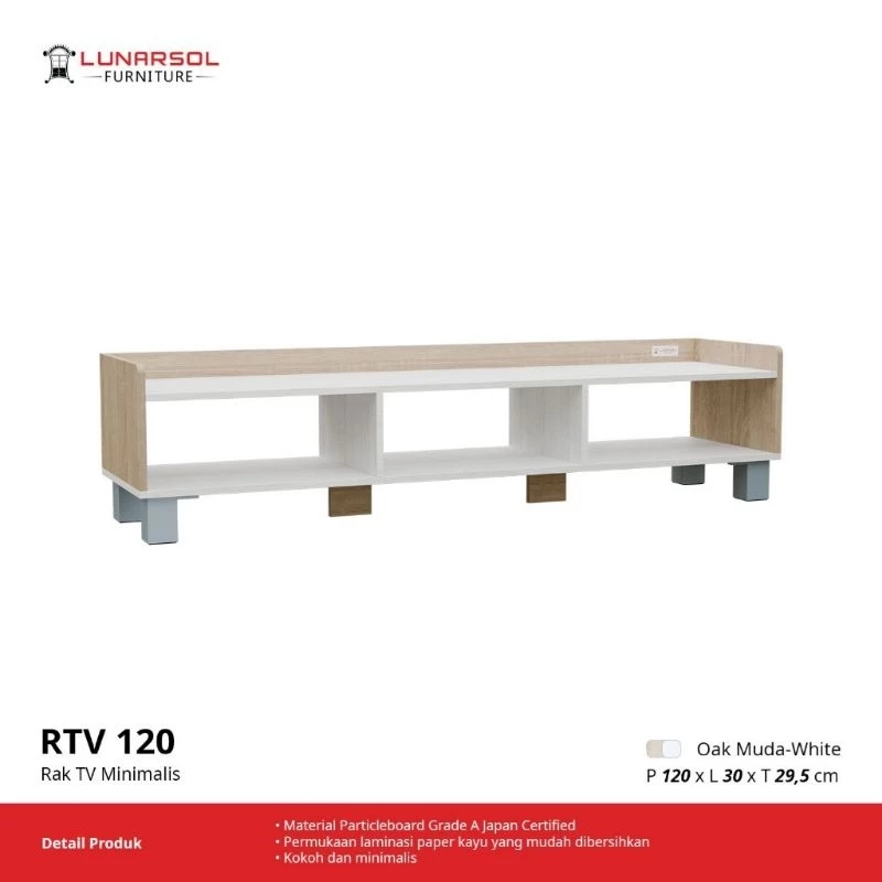 LUNARSOL RTV 80 120 MEJA TV RAK TV MINIMALIS RTV 120