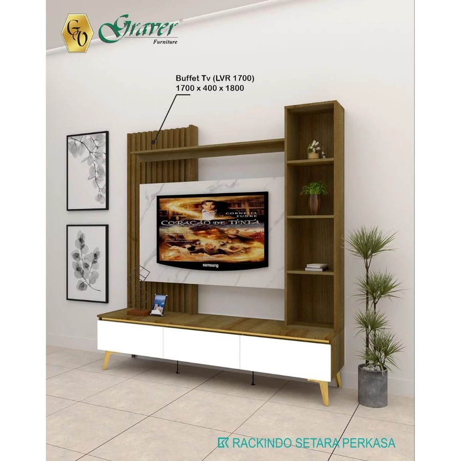 Meja tv / rak tv / buffet tv /audio rak minimalis Lvr 130 cw