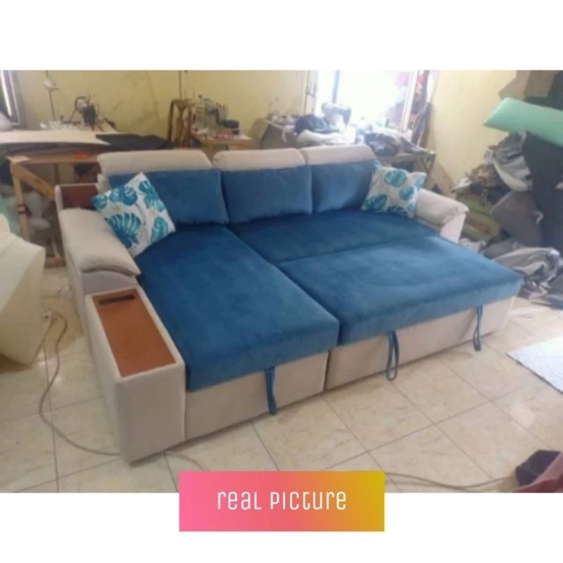 SOFA L BED RECLINING SOFABED SOFA BED KASUR MINIMALIS