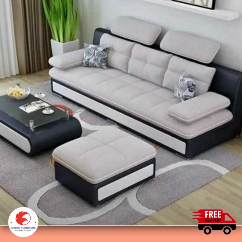 Sofa L bantalan - kursi tamu minimalis