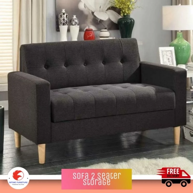 SOFA 2 SEATER VIERA / KURSI TAMU / SOFA STORAGE NEW