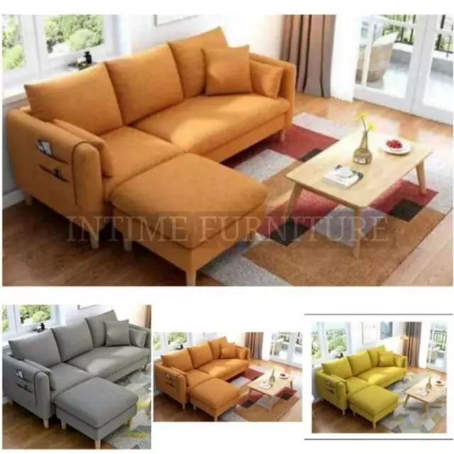 Sofa L minimalis /sofa retro + puff